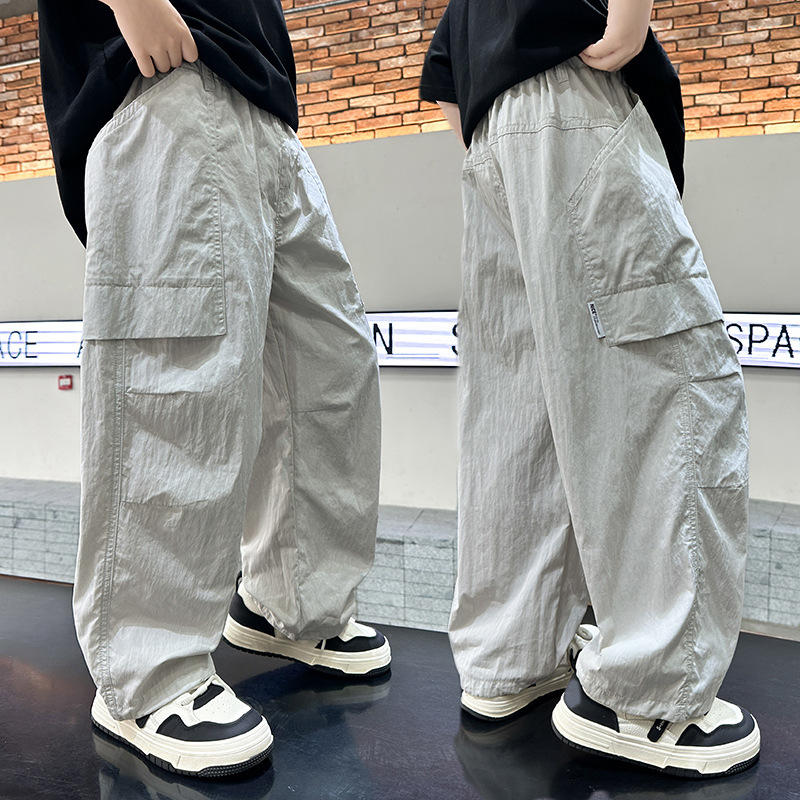 Cargo Children's 2025 New Big Kids Loose Casual Long Pants Spring Autumn Boys Sweatpants_voghion.com