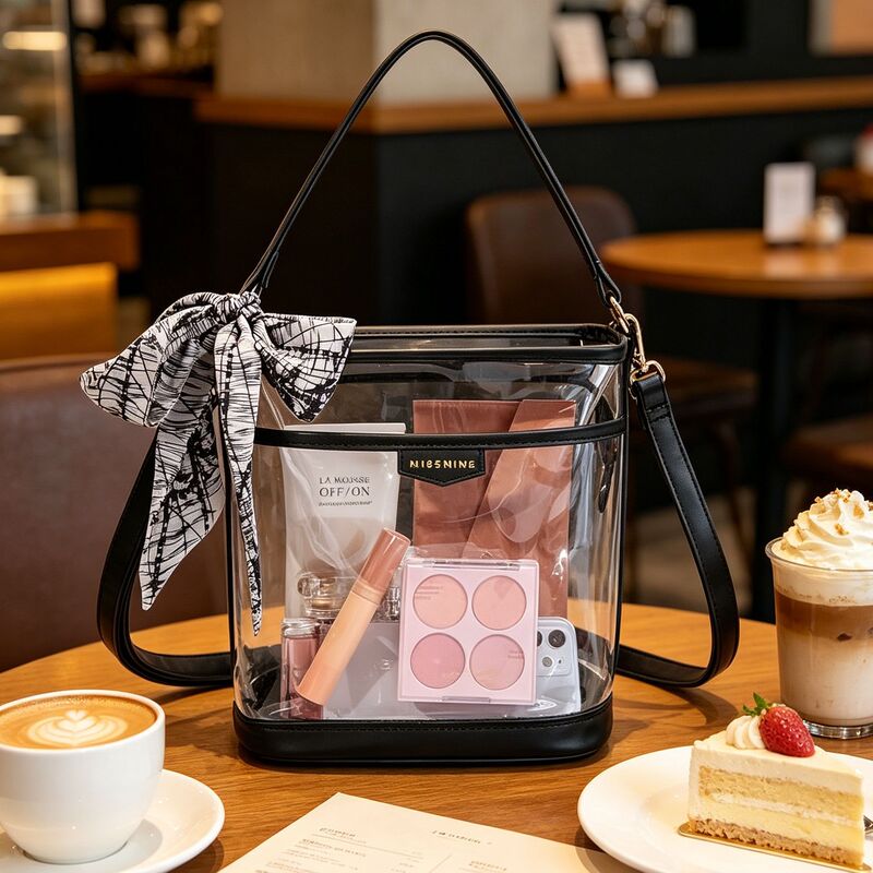 Amazon's New Fashionable Beach Bag, Transparent Tote Bag with Zipper Handle, Suitable for Work and Travel Amazon's New Fashionable Beach Bag, Transparent Tote Bag with Zipper Handle, Suitable for Work and Travel