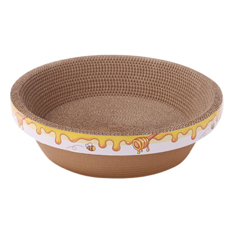 Tablero de raspado para gatos, nido de gato integrado, resistente al desgaste, sin caspa, garra de gato, placa de garra de gato, lavabo ovalado para rascarse para gatos, tamaño extra grande, gran resistencia al desgaste