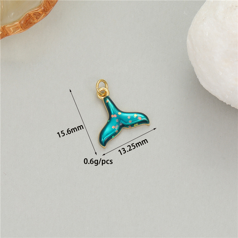 5g Weight Pendant Jewelry Making Type DIY Ornament Accessories Classification 1 Piece Quantity Copper Material Starfish, Dolphin, Fish Tail Pattern All Seasons Season Plating Design Cute, Vacation, Beach Style 1 Piece Copper Starfish Dolphin Fish Tail Pendant DIY Ornament Accessories 4