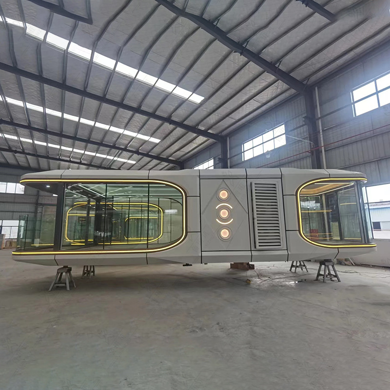 Contenedor creativo almacén tecnológico característica Apple cabina residencial ensamblado característica casa de contenedor de aleación de aluminio