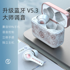 クロスボーダープライベートモデルワイヤレススポーツtws Bluetoothヘッドセット5.3長持ちステレオサブウーファーインイヤーイヤホン