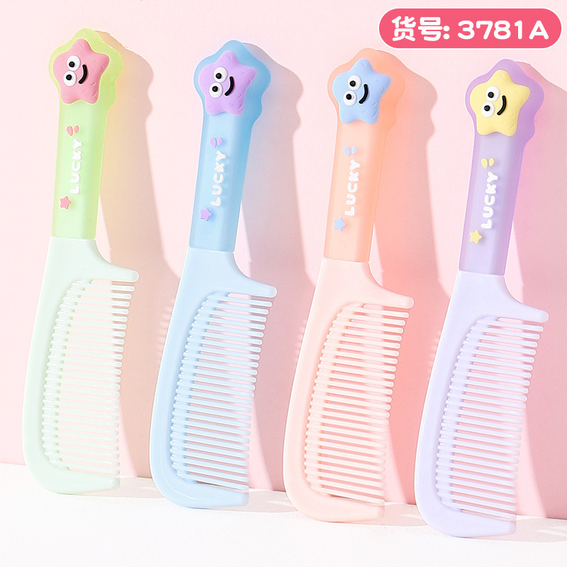 女の子向けの軽く乳白色のインターネット有名人のヘアコーム、髪を滑らかにする特別なマッサージ頭皮コーム、家庭用のかわいいポータブルコーム|undefined