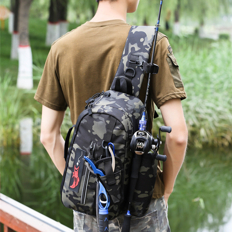 Outdoor Tactical Single Backpack Urban Commuter Multi-Functional Fishing Gear Bag Assault Individual Soldier Cycling Motorcycle Lure Bag