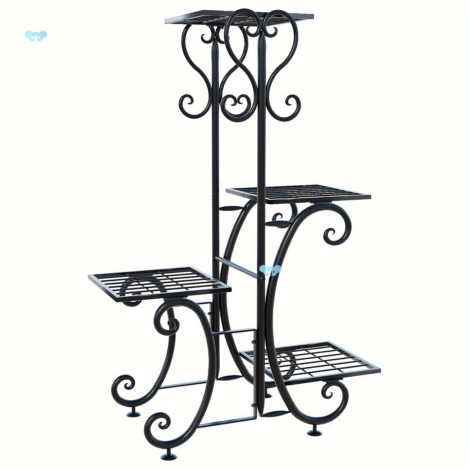 Wrought Iron 4 Tier Metal Plant Shelf Wrought Iron Corner