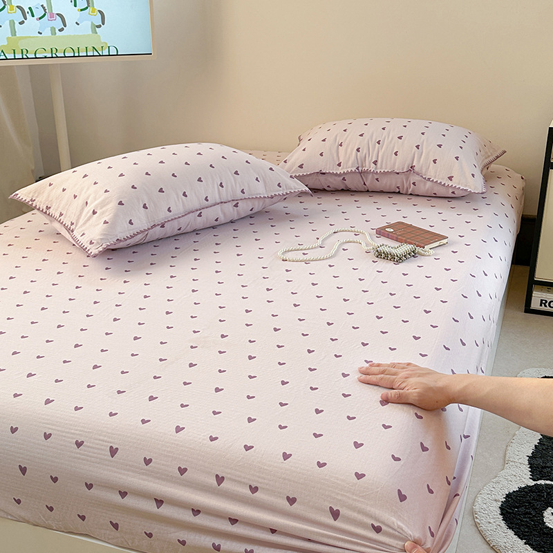 Sombrilla de cama de hilo de doble capa de algodón puro pieza individual 2025 nuevo estilo funda protectora de colchón funda de cama sucia con todo incluido individual