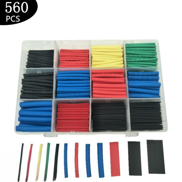 Tubo termorretráctil en caja conjunto de combinación de bricolaje para el hogar cinta eléctrica aislamiento carcasa retráctil protección del medio ambiente impermeable retardante de llama