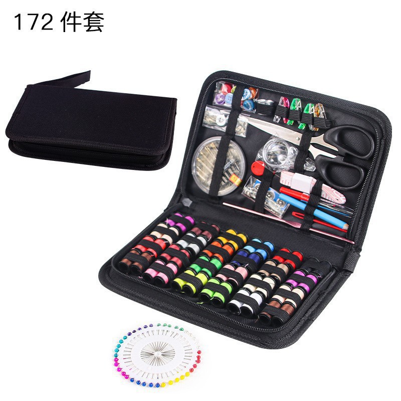 Kit de caja de aguja transfronteriza herramienta de coser doméstica aguja de coser de viaje portátil aguja de coser paquete de 27 piezas