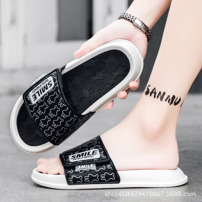 Sandalias de hombre nuevas de primavera y verano que no huecen a pies, sandalias sin cordones con velcro, sandalias de hombre de alta gama, estilo popular