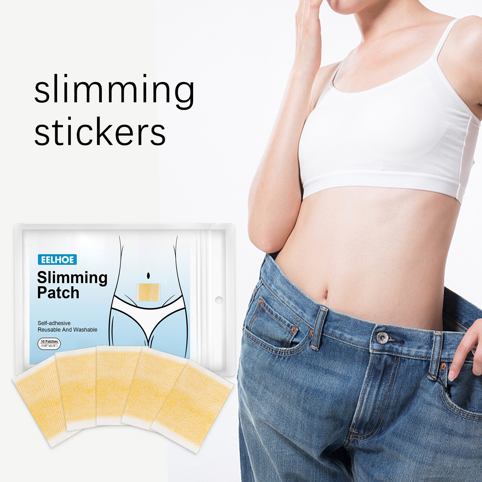 EELHOE Body-shaping navel sticker Lazy man compact Bellies Big leg muscle Shaping Slimming Body Abdomen