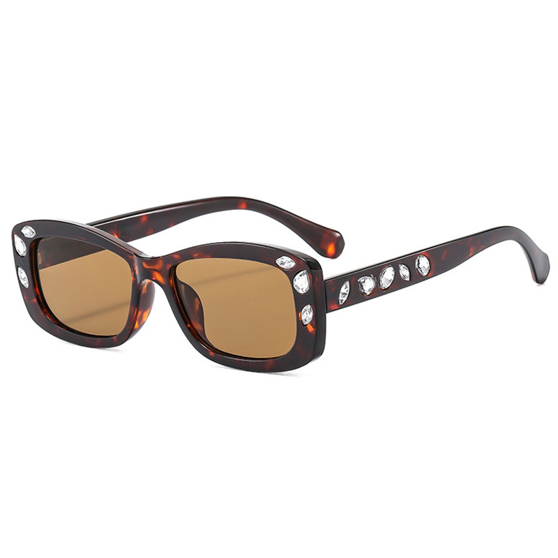 Nuevas gafas de sol elegantes y de moda de alta gama con diamantes rectangulares personalizadas