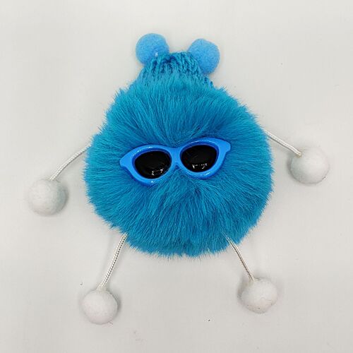 Imitation rex rabbit fur little briquette elf ins internet celebrity cute bag charm plush doll car key chain pendant
