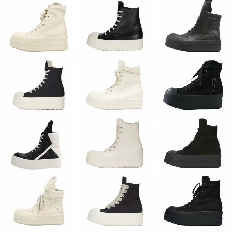 Ro 22Fw Infringing Models in Various Colors Rick Independent Main Line New Leather Owens High-Top Niche Shoes Ro 22Fw Infringing Models in Various Colors Rick Independent Main Line New Leather Owens High-Top Niche Shoes