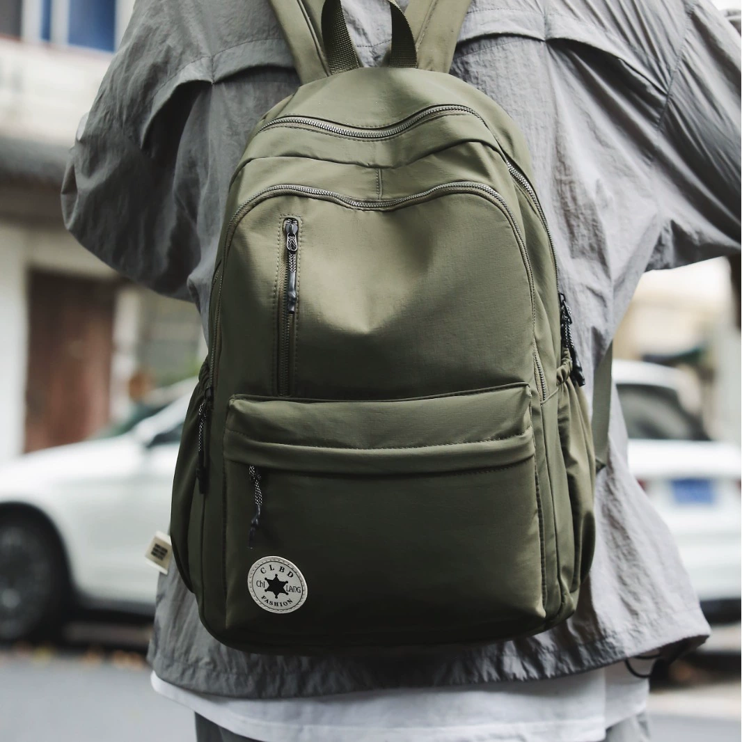 Brand capacious nylon backpack for leisure for beloved, school bag, high-quality style