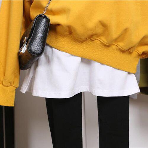 Stylish women's matching skirt and hoodie autumn base layer innerwear essential faux two-piece for layering, hem covers buttocks curtain