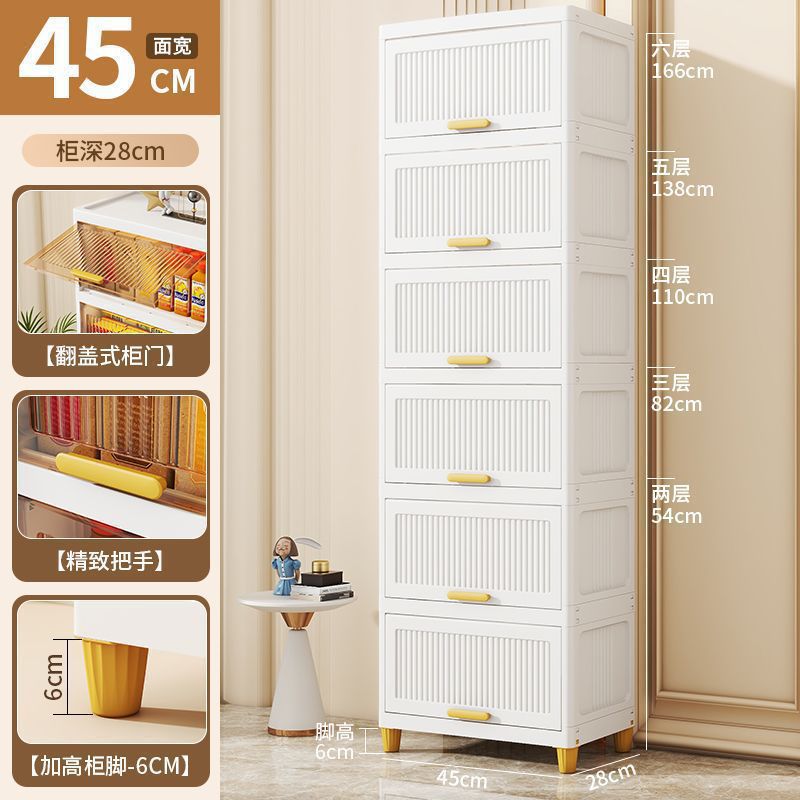 Gabinete de almacenamiento tipo tapa plegable sala de estar snack almacenamiento estante de almacenamiento cocina estante de acabado multicapa gabinete de almacenamiento baño