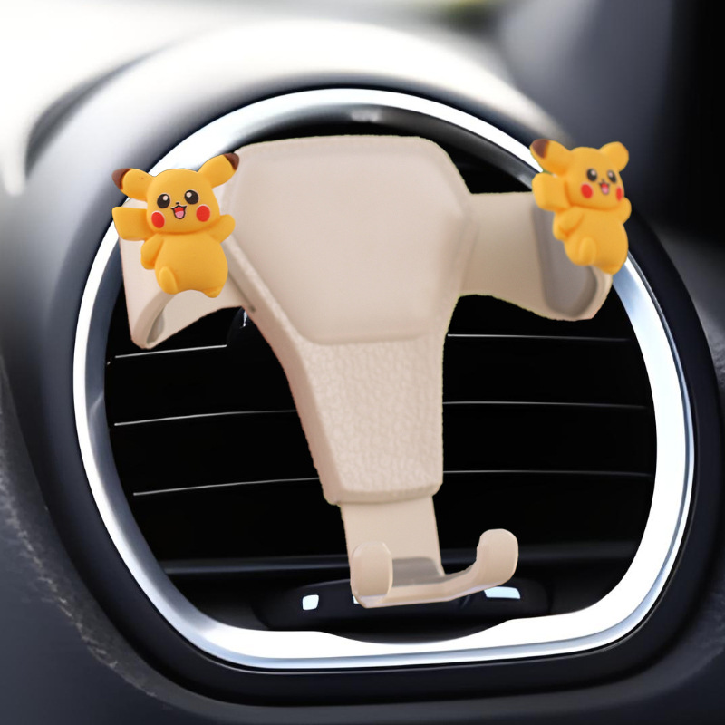 Dibujos animados Pikachu gancho para coche gancho para coche gancho para asiento multifuncional asiento lindo de dibujos animados para niñas