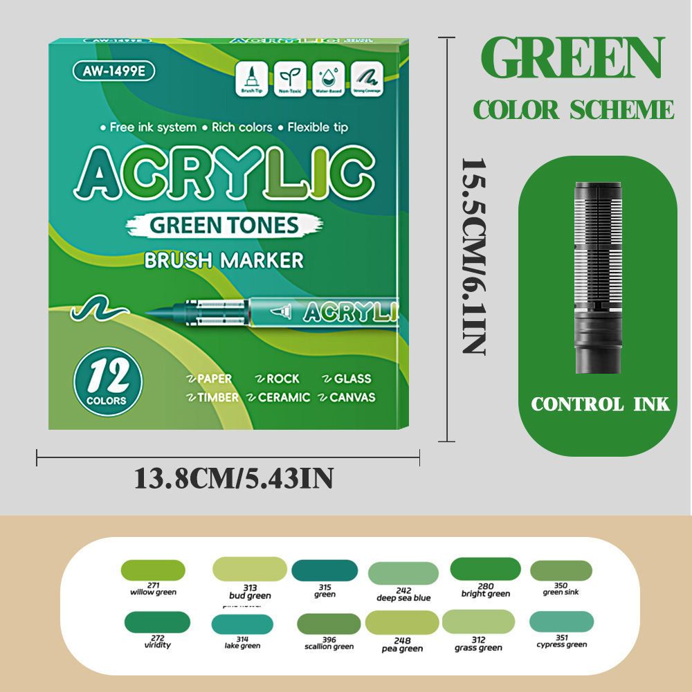 12 colores verde