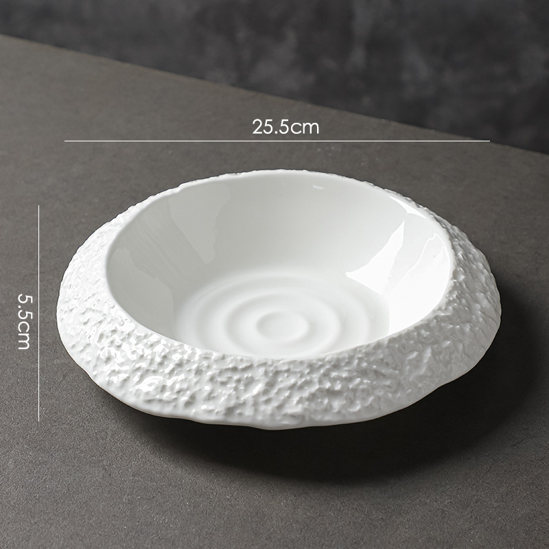 10inch 락 패턴 스커트 딥 플레이트(화이트)