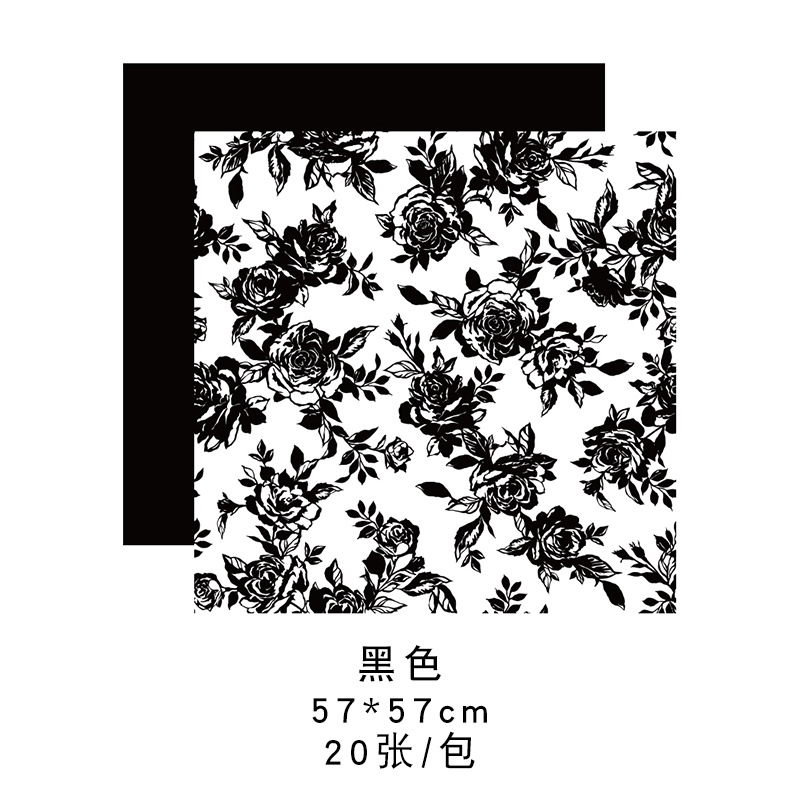 Huaxi Qixi historia del día de San Valentín rosa impresa película impermeable red papel de embalaje de flores ramo de flores papel de embalaje floral