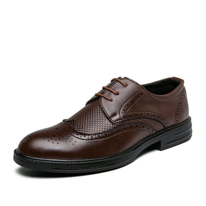 Cross-border zapatos de cuero de moda de hombre de tamaño grande 2024 cuatro estaciones, zapatos de cuero de estilo británico, zapatos de cuero casuales image 7