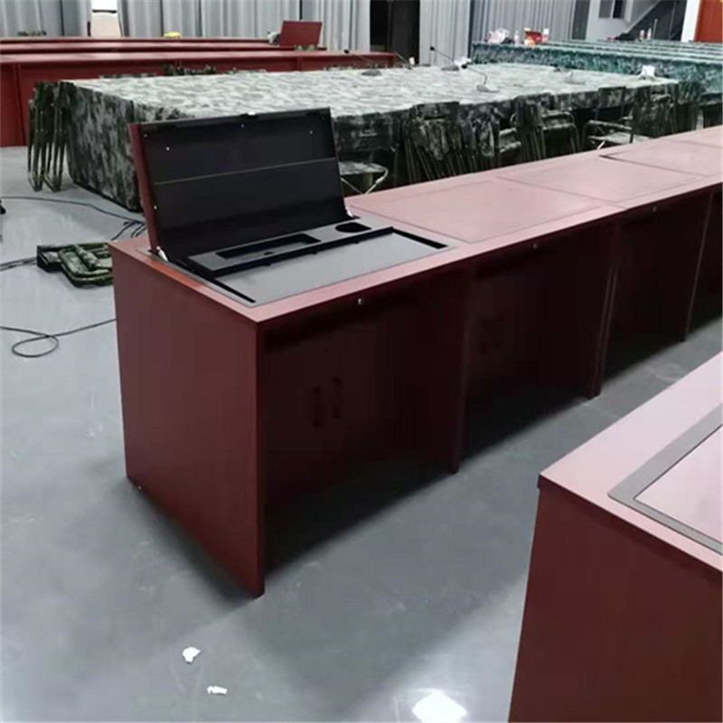 Plate Flip Computer Study Table Training Table Computer Table Multi-function Office Table Multimedia Two-person Table