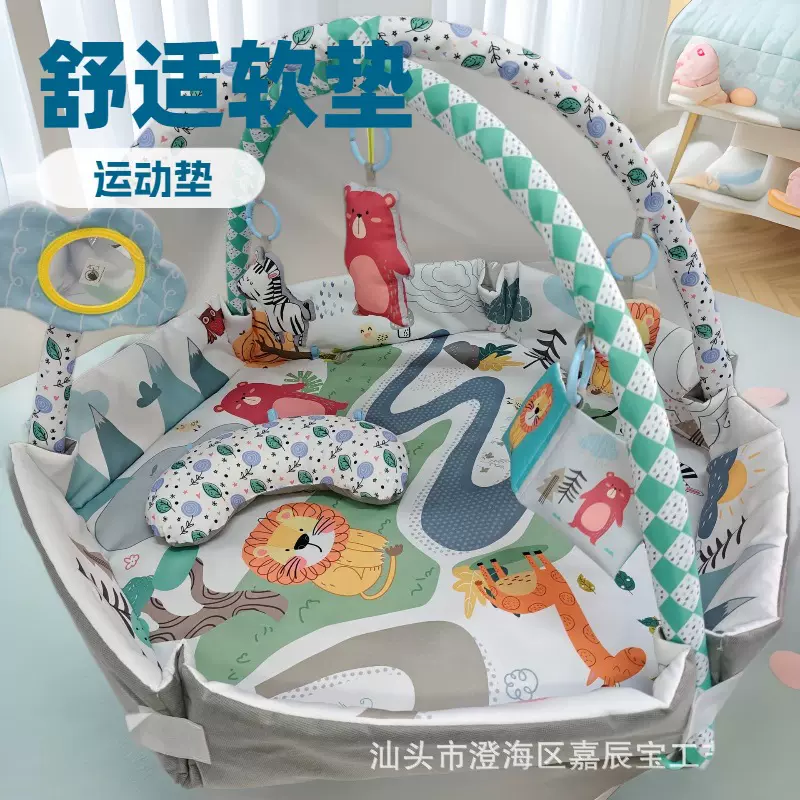 工厂直供玩具婴儿健身架爬行垫健身垫宝宝新生儿垫健身益智学爬行