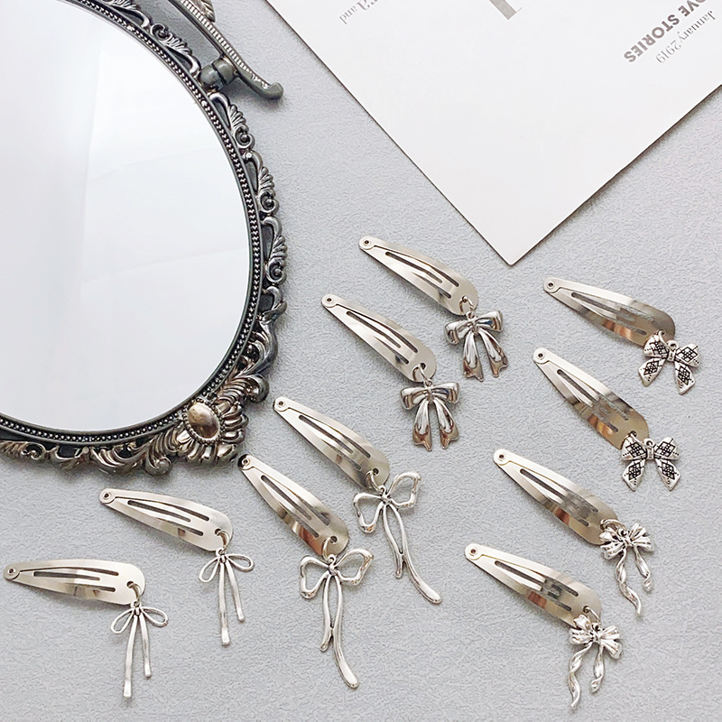 14g Weight Charm Hair Clips Hair Accessories Type 1 Pair Quantity Holiday, Street Occasion Alloy Material Bow Knot Pattern All Seasons Season Women's Gender Y2K, Sweet Style Y2K Sweet Women's Bow Knot Alloy Charm Hair Clips 7