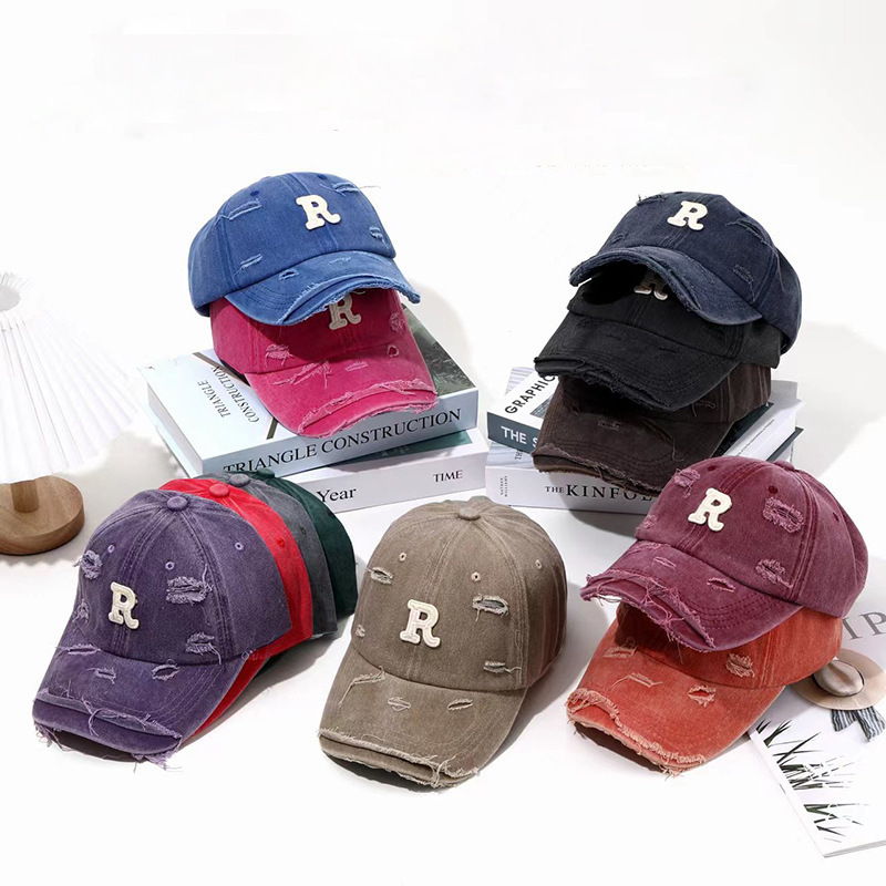 fashionable denim retro baseball cap
