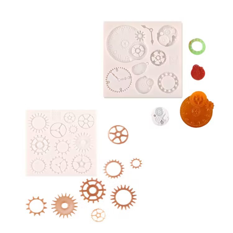 Silicone mold with gears