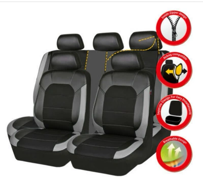 seat cover 068#, Universal seat cover - black-grey-flank-general
