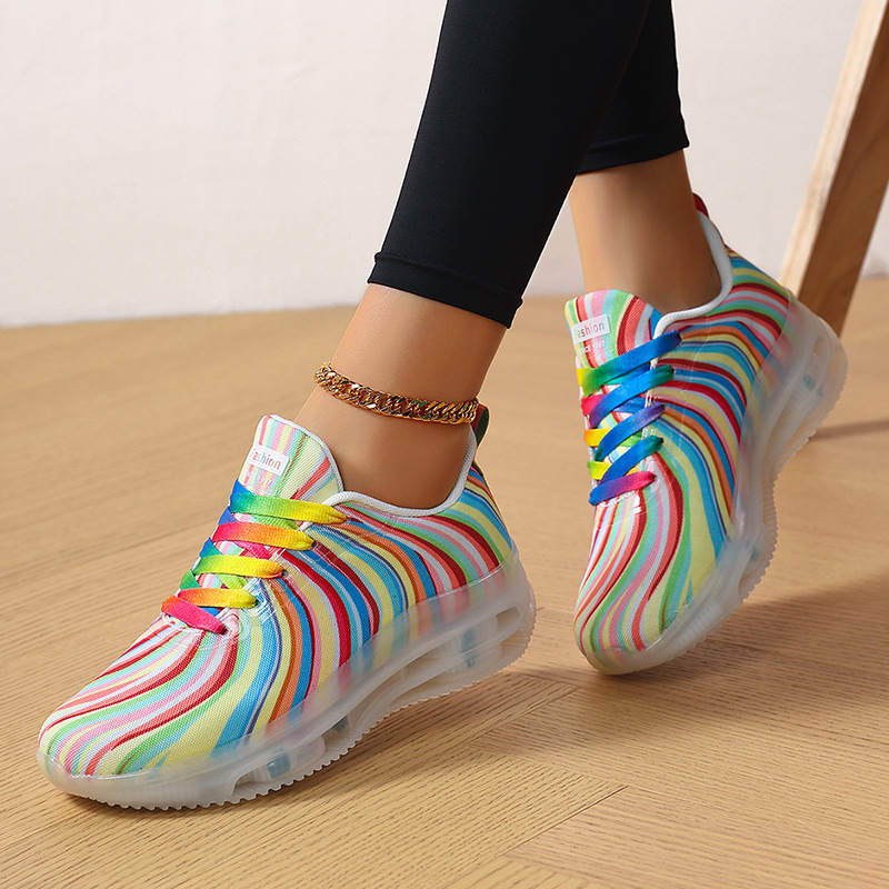 2025 New Foreign Trade Large Size Lace-Up Colorful Low-Top Shoes Graffiti Lazy Canvas Flat Shoes Cross-Border Women's Shoes 2025 New Foreign Trade Large Size Lace-Up Colorful Low-Top Shoes Graffiti Lazy Canvas Flat Shoes Cross-Border Women's Shoes