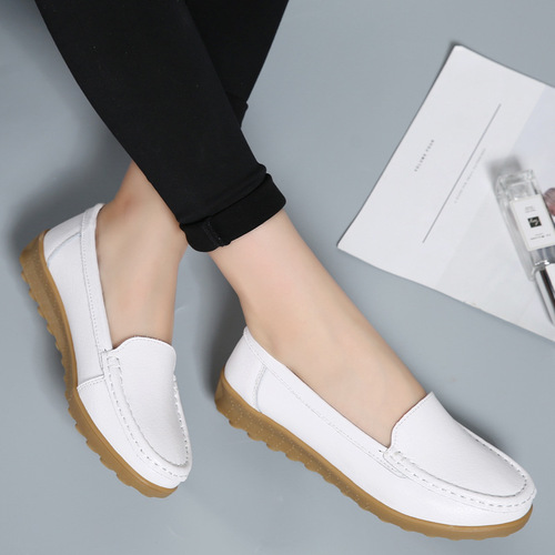 Women's Spring New Comfortable Soft Sole Breathable Anti-Slip Versatile Tired-Free Fashion Slope Heel Work Shoes
