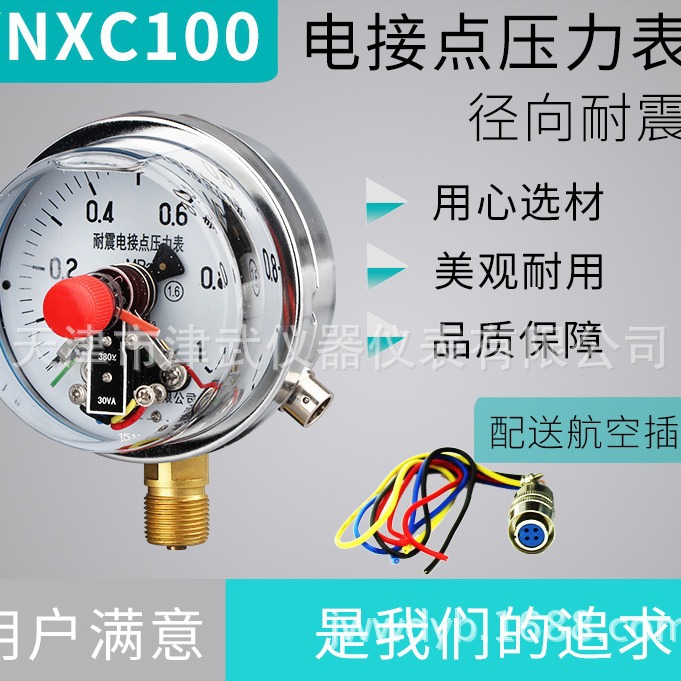 红旗电接点压力表YNXC100耐震磁助式布莱迪标准螺纹纽泰克