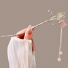 Chinese hairpin with tassels, Hanfu, advanced hairgrip, Chinese style, orchid, high-quality style