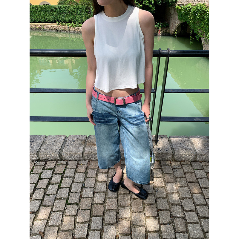 Yuyi Short Slim-Fit Sleeveless Vest for Women, Unique and Beautiful Summer Crop Top for Hot Girls Cm263049 Yuyi Short Slim-Fit Sleeveless Vest for Women, Unique and Beautiful Summer Crop Top for Hot Girls Cm263049