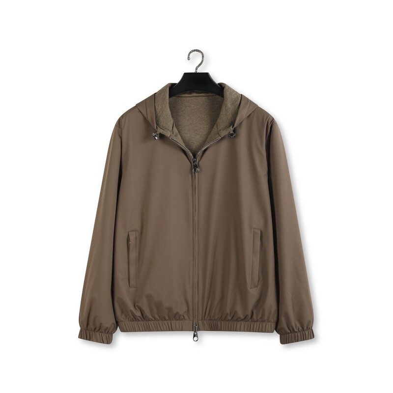 LP Men's Loro High-End Cashmere Double-Sided Hooded Jacket, Three-Proof Fabric, Waterproof, Windproof, and Stain-Resistant LP Men's Loro High-End Cashmere Double-Sided Hooded Jacket, Three-Proof Fabric, Waterproof, Windproof, and Stain-Resistant