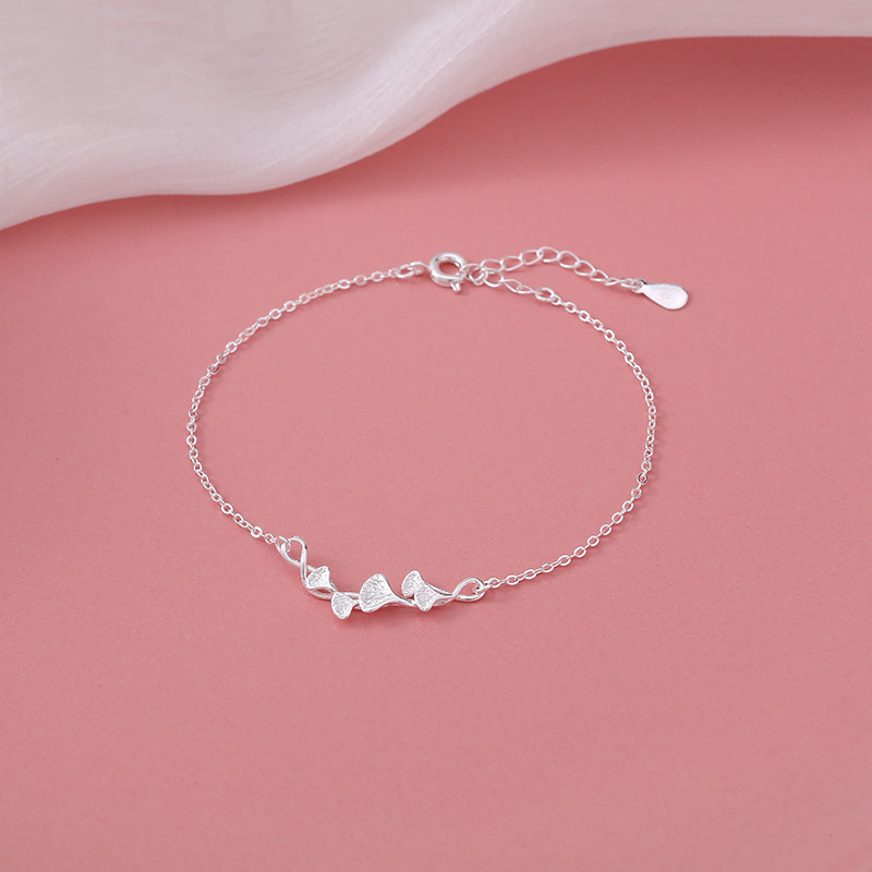 Ginkgo Leaf Bracelet Girls High Sense ins Style Niche Design Sweet Temperament Wholesale Fashion Simple Trendy Jewelry