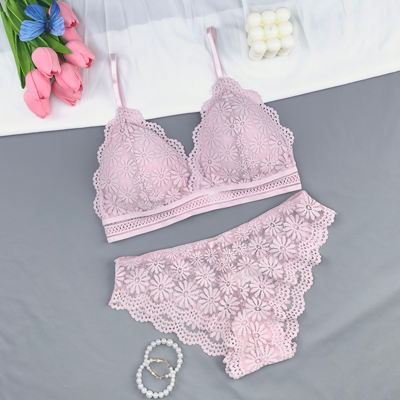 Bra de encaje envuelto en el pecho, ropa interior de mujer profunda, V-clapback bra, bra sin anillo de acero, cinturón transpirable, chaleco de pecho