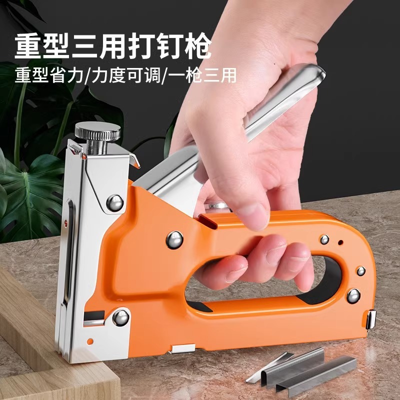 三目的釘打ち機 U字型釘打ち機 コード釘打ち機 油絵額縁 木工装飾 エア釘打ち機 手動釘打ち機|undefined
