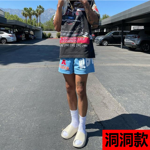 American fitness shorts, mesh breathable sports pants, basketball training pants, Russell's same European and American trendy brand four-quarter pants