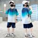Boys' Quick-drying suit 2025 Summer New Children's Gradient Two-piece Short-sleeved Summer Ball Dress T-shirt