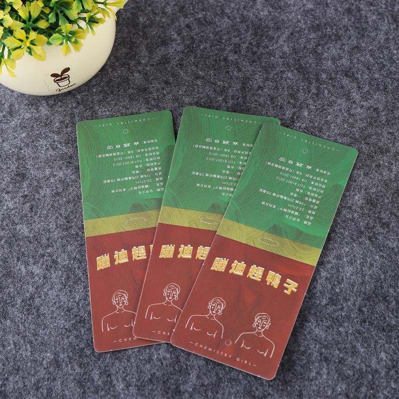 新款彩色烫金压纹发圈卡纸 创意DIY卡片头饰品卡配件 可印制logo