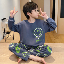 男童睡衣纯棉长袖春秋季薄款儿童套装卡通小男孩中大童宝宝家居服