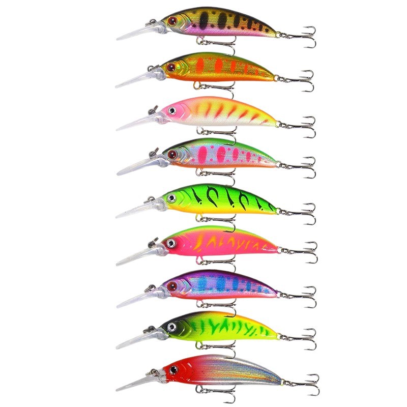 Pez mandarín Mino micro inmersión profunda lengua larga sumergida en agua pequeña Mino perca pez militar Rofei trucha de ojos rojos boca boca boca arriba Luya cebo falso