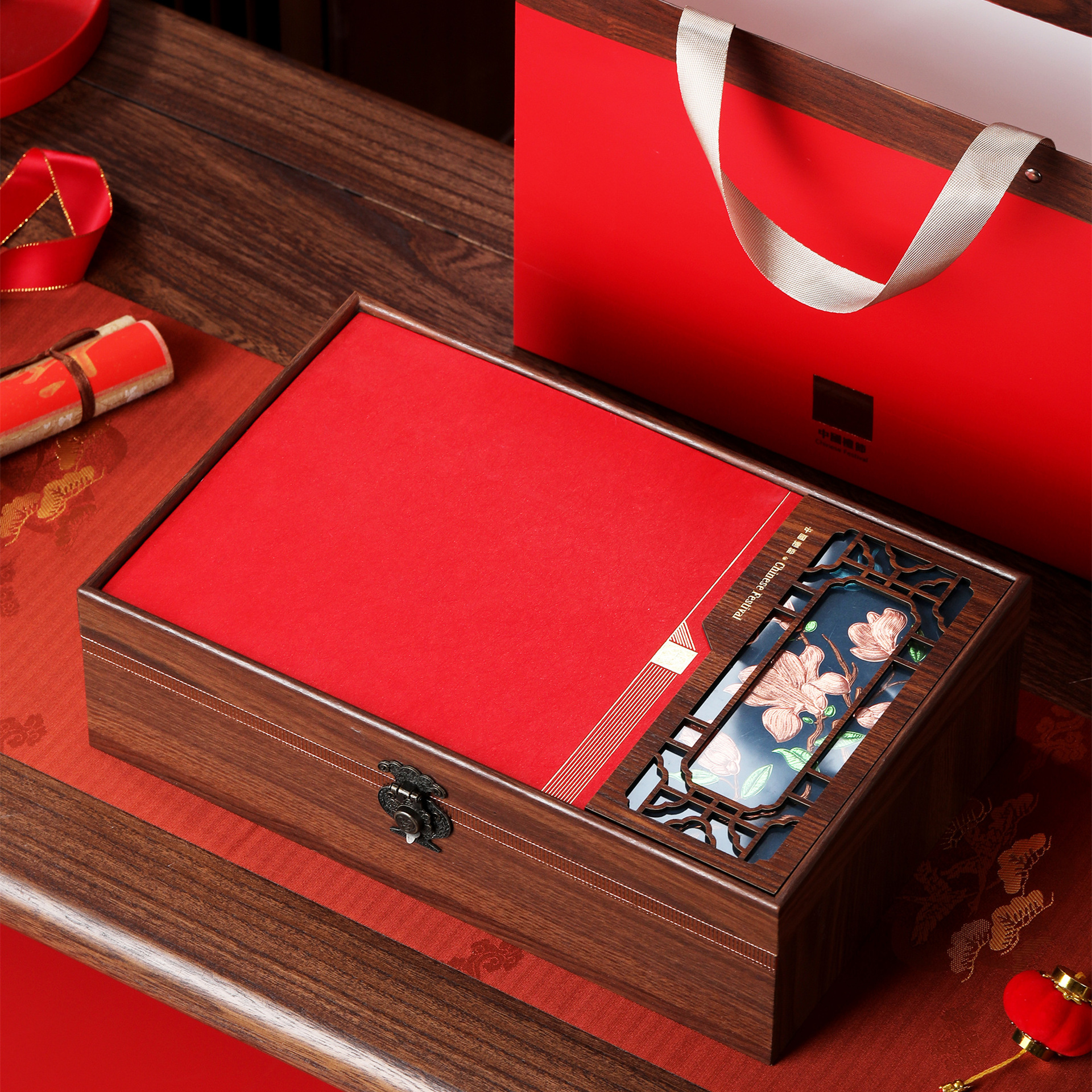 高档普洱茶礼盒空盒寿眉老白茶复古收纳盒福鼎白茶茶饼包装盒现货