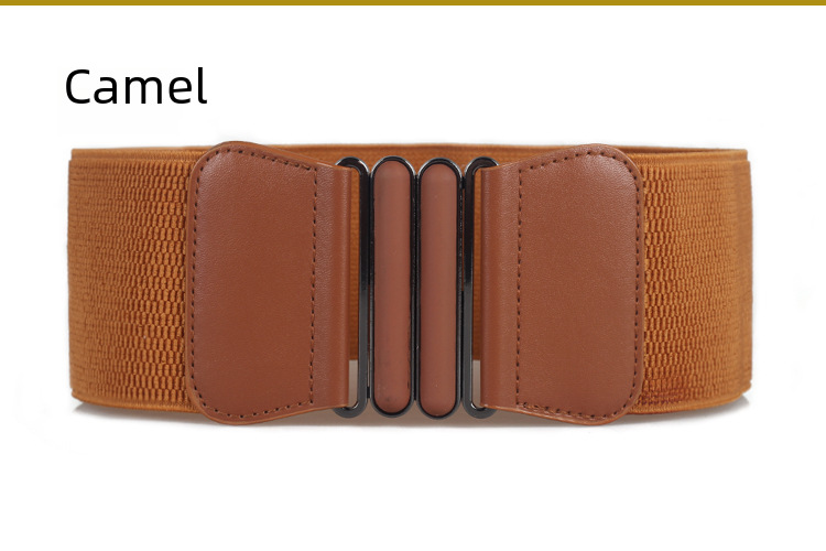 3124 simple super wide Women's decorative Korean women's buckle waist fashion Joker elastic belt 90g_viptrois.com