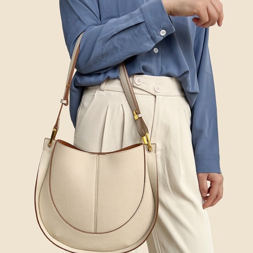Bags for Women Spring 2024 Soft Leather Niche Light Luxury Women's Bag New Trendy Saddle Bag Large Capacity Shoulder Crossbody Bucket Bag