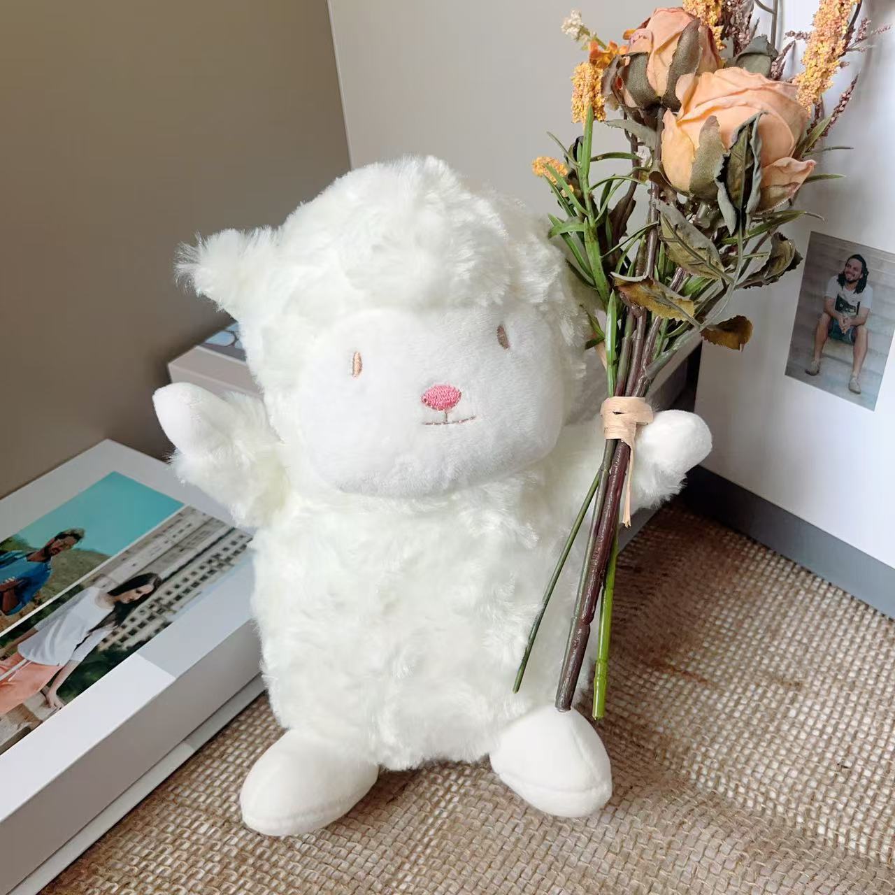 New lamb eight-inch plush doll toy grab doll machine throw push activity gift wedding wholesale