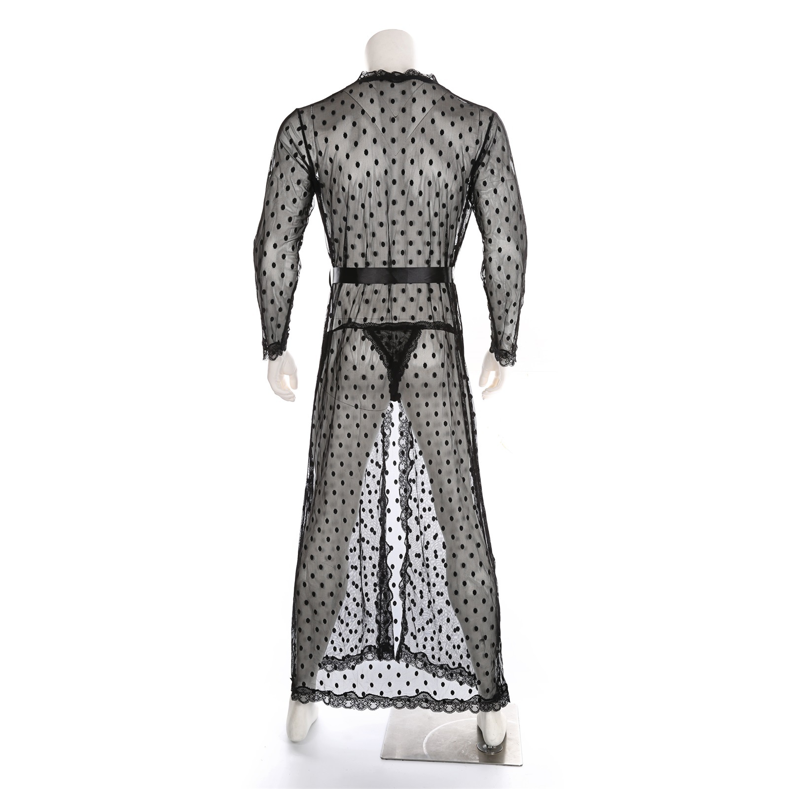 Title 11, Bata de baño larga de kimono japonés con lunare...